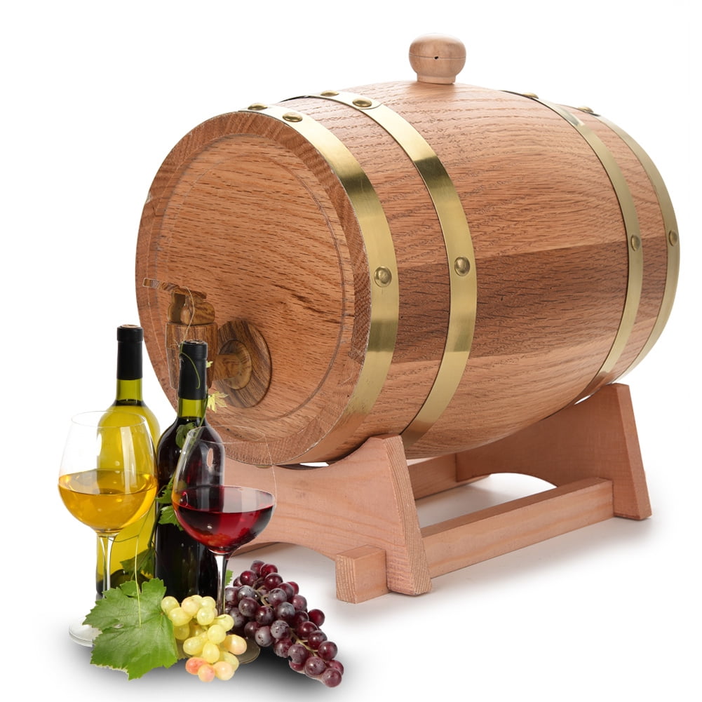 Details about   3L Wood Timber Wine Barrel Dispenser for Beer Brandy Tequila Whiskey Rum Port 
