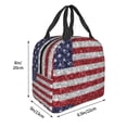 thumbnail image 3 of Sikiie America Flag Glitter Lunch Bag for Women & Men Adult Insulated Lunch Box, Food Lunch Containers Lunch Tote Bags for Work, Travel, Outdoor, 3 of 8