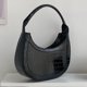 thumbnail image 4 of Bolso de media luna para mujer, bolso informal de PU para axila, bolso con cremallera Retro para chica, bolso elegante (negro), 4 of 8