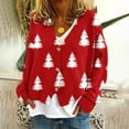 thumbnail image 1 of Puntoco Chaqueta Tipo Cárdigan Informal Con Botones Y Estampado Navideño Para Mujer, 1 of 5
