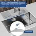 thumbnail image 4 of Silicone Sink Splash Guard, TeqHome 14.56"x5.51" Faucet Splash Mat, Slope Type Faucet Water Catcher Mat, Faucet Handle Drip Catcher Tray Mat for Kitchen Counter and Bathroom Grey, 4 of 11