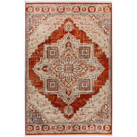 Dalyn Baku Area Rug BU1 Bu1 Mandarin Mandarin Cubed Diagonals 9' 4" x 13' 3" Rectangle