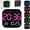 Purple, variant on JEBTBFZE Hangable Standalone Square Digital Clock with Remote, LED Auto-Dimming, Temperature, Humidity & Date for Home, Office