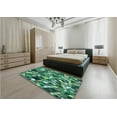 thumbnail image 5 of Ahgly Company Machine Washable Indoor Square Transitional Emerald Green Area Rugs, 6' Square, 5 of 7