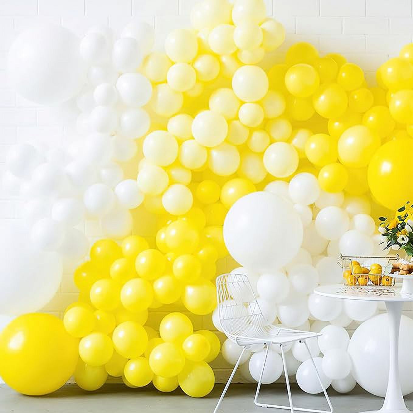 PartyWoo Yellow Balloons, 100 Pcs 12 Inch Matte Yellow Balloons, Yellow ...