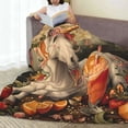 thumbnail image 6 of Pofeuu Countryside Fruit White Horse Print Ultra-Soft Micro Fleece Blanket,for Bed Or Sofa,All Season Throw Blankets Flannel Blanket-40"x30", 6 of 7