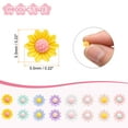 thumbnail image 2 of Uxcell Mini Resin Flower, 0.22" Diameter, Miniature Tiny Flower Charm Dollhouse Multicolored - (Applications: for Fairy Garden Dollhouse DIY Crafts Nail Jewelry Making), 100-Pieces, 2 of 6