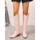 thumbnail image 5 of New Arrival Chunky Heel Embroidered Knee High Boots Pointed Toe Vintage Western Style Women Outdoors Fashionable Slip-resistant Boots, 5 of 5