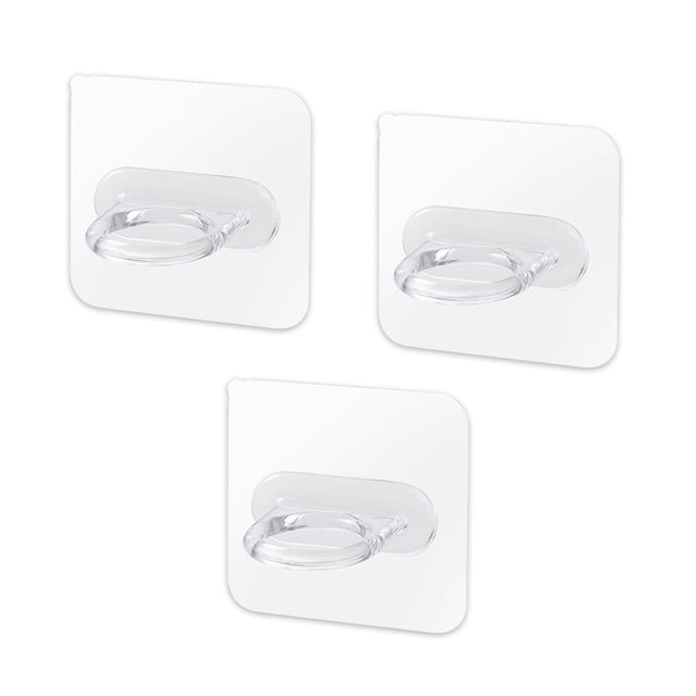 Posunciadores de abrigos de pared 2kg Cocina autoadhesiva Cocina transparente Ganchos de baño Tapas de toalla de baño Talleres sin tracción Organizadores de puerta 3 piezas Methold HA009906-02