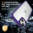 thumbnail image 6 of for iPhone 15 Clear Case, [Anti-Yellowing] [Military-Grade Drop Protection] Transparent Slim Lightweight Anti-Scratch Phone Case for iPhone 15 Shockproof Bumper Cover, Purple, 6 of 7