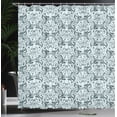 thumbnail image 3 of Ambesonne Victorian Shower Curtain, Vintage Floral Ivy Swirls, 69"Wx84"L, Almond Green, 3 of 4