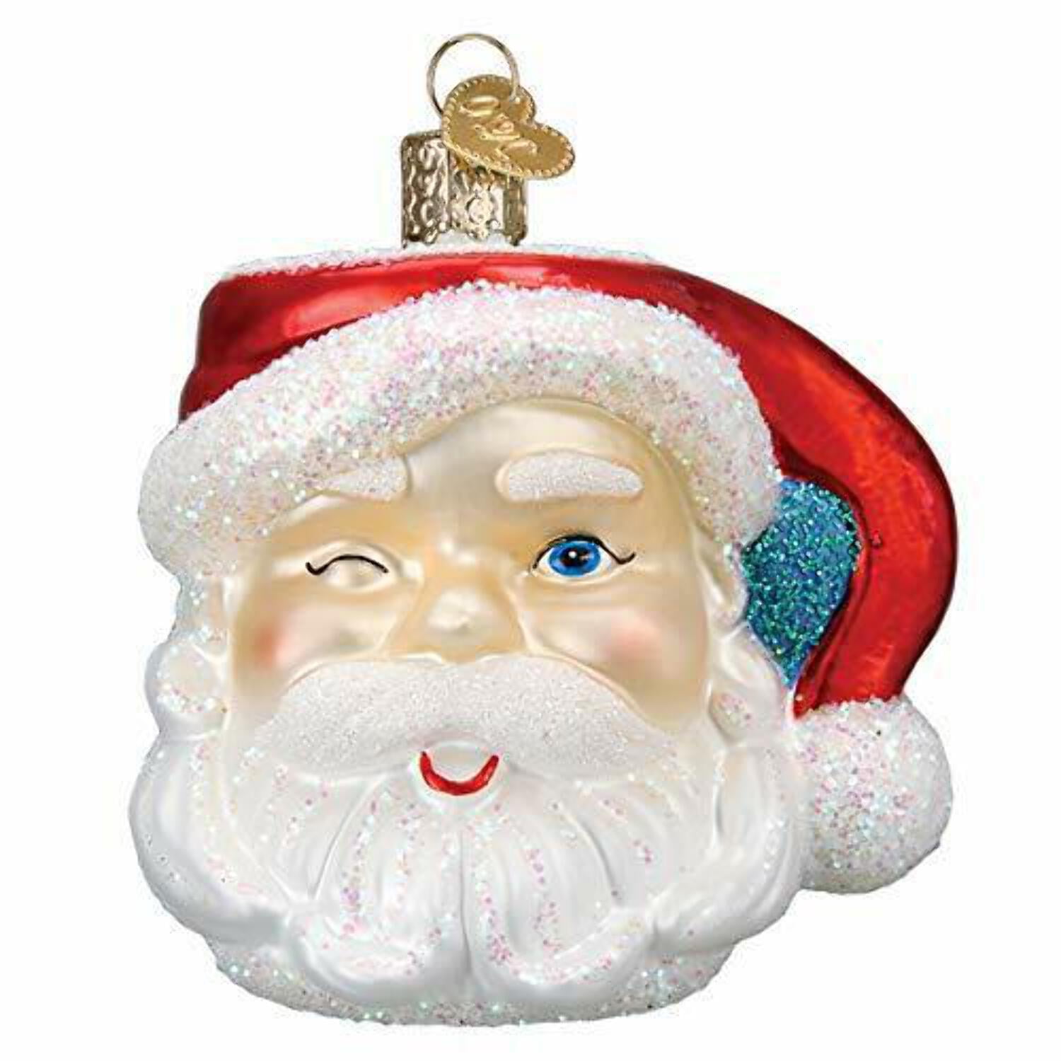 Old World Christmas Ornaments Santa Mug Glass Blown Ornaments for