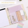 thumbnail image 2 of 1 Inch 3-Ring Binder with Clipboard, PU Aesthetic 5 Dividers, Notepad, Stickers & Pockets for Work and School (Letter Size), 2 of 4