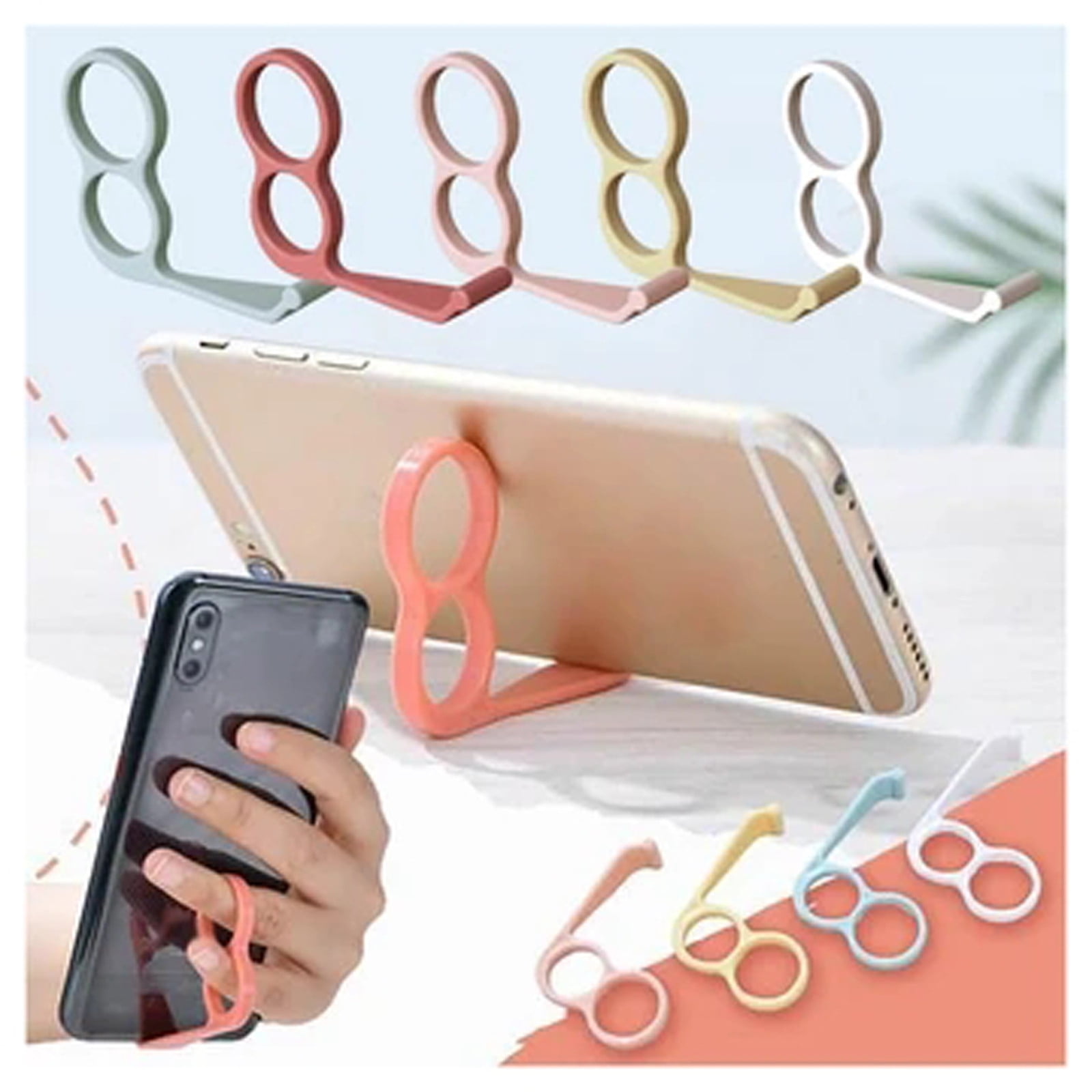 Phone Finger Grip Stand Car Vent Holder 3 in 1 Phone Bracket Smart Band Compatible with iPhone Xs Max XR 8 7 Plus Samsung Galaxy Smartphones Tie Dye