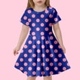 thumbnail image 2 of TJAZFJPA Robes de Printemps pour Filles Mode Enfants Robe à Pois Ajustée à Manches Courtes (4-13 Ans) Robe de Pâques pour Tout-Petits, 2 of 4