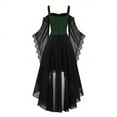 thumbnail image 5 of Halloween Butterfly Sleeve Mesh Gothic Dress For Women Off Shoulder Witch Dress 2026 Gothic Vampire Renaissance Steampunk Medieval, 5 of 5