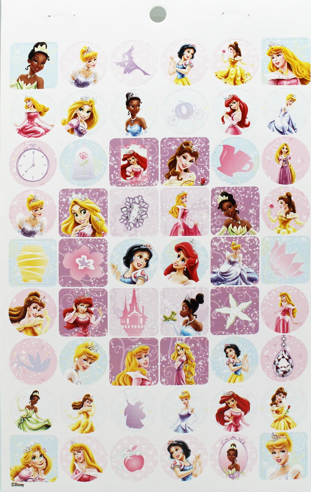 Disney Characters Set of 48 Mini Assorted Stickers Decal Set 