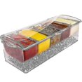 thumbnail image 3 of Ice Cold 5 Compartment Condiment Server Rack-service Tray Container With 5 Removable Trays, 3 of 5