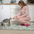 thumbnail image 4 of Kitchen Rugs and Mats Non Skid Washable Bohemian Light Blue Carpet National Design Farmhouse Kitchen Mat and Rug Set,Floor Cushion Waterproof Rug,Rubber Backed Area Rugs for Kitchen Laundry, 4 of 7