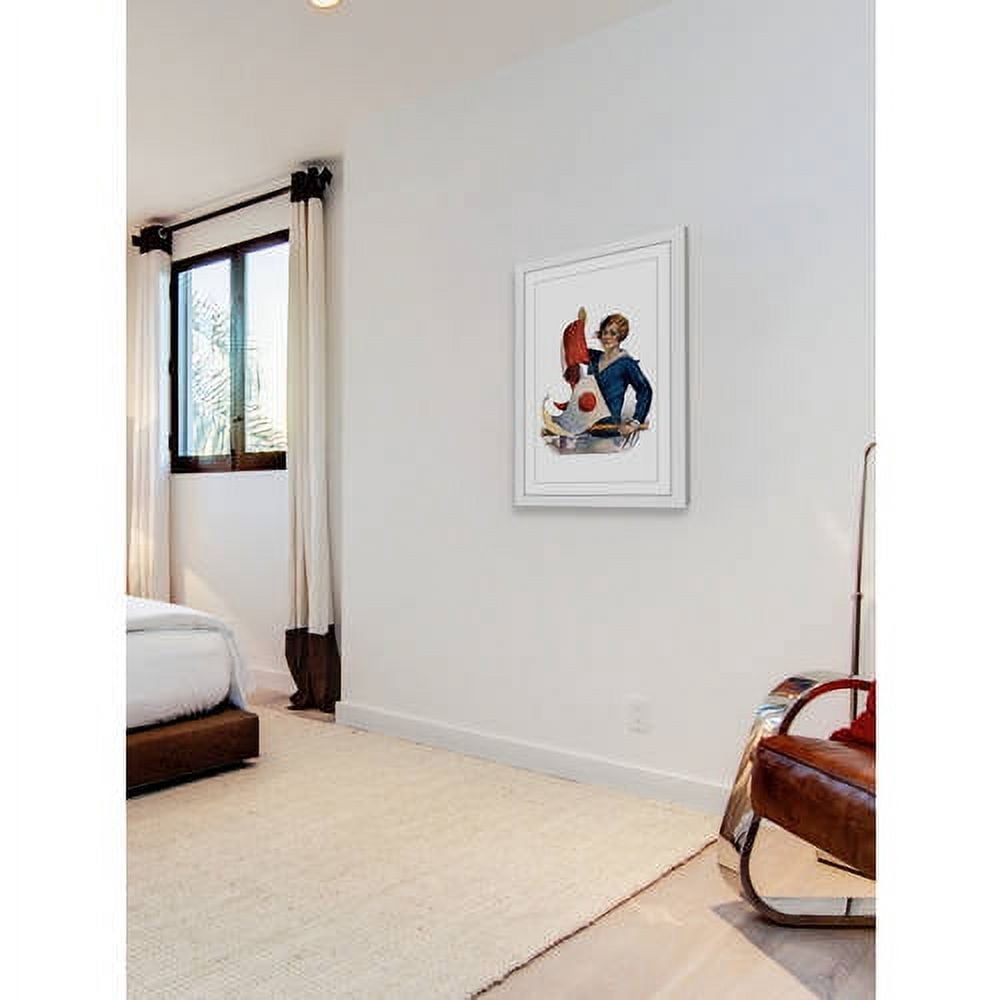 Marmont Hill - "Flag Raising" Framed Painting Art Print