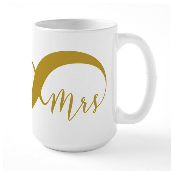 CafePress - Mr. And Mrs. Mugs - 15 oz Ceramic Large White Novelty Mug