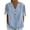 Light Blue, variant on ZQUUVOU Women's Tops Short Sleeve Cotton Linen Solid Color V Neck T-Shirt Loose Top Black