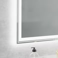 thumbnail image 4 of 40×32 inch LED-Lit Bathroom Mirror, Wall Mounted Anti-Fog Memory Adjustable Brightness Front and Backlight Rectangular Vanity Mirror, 4 of 9