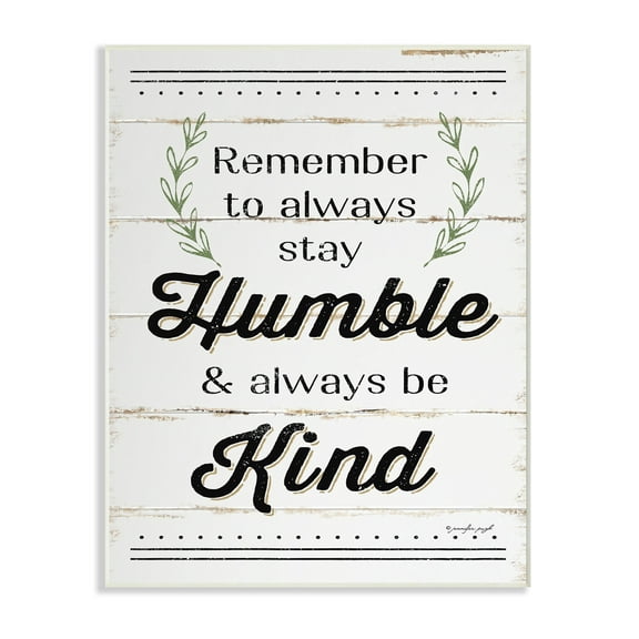 Stupell Industries Humble And Kind Rosemary Spring Wall Plaque Art