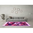 thumbnail image 3 of Ahgly Company Indoor Rectangle Abstract Pink Contemporary Area Rugs, 7' x 10', 3 of 4