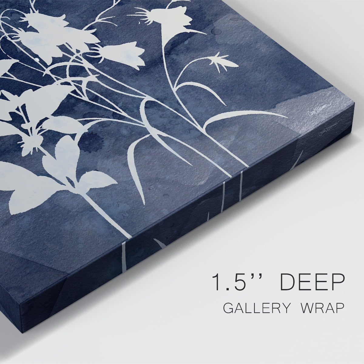 Indigo Botanical II Revisited Premium Gallery Wrapped Canvas - Ready to Hang