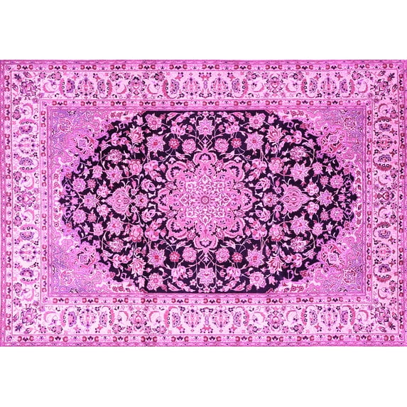 Ahgly Company Indoor Rectangle Persian Pink Traditional Area Rugs, 7' x 10'