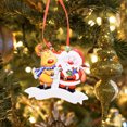 thumbnail image 3 of Toystoory Decoración colgante de Navidad para Hotel en casa, fiesta, banquete, árbol de Navidad portátil, ventana, colgante de resina alegre para Kits de decoración para fiestas 2 cabezas Toystoory HA069810-01B, 3 of 6