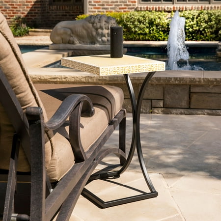 Southern Enterprises Awolly Indoor/Outdoor C Table, Yellow