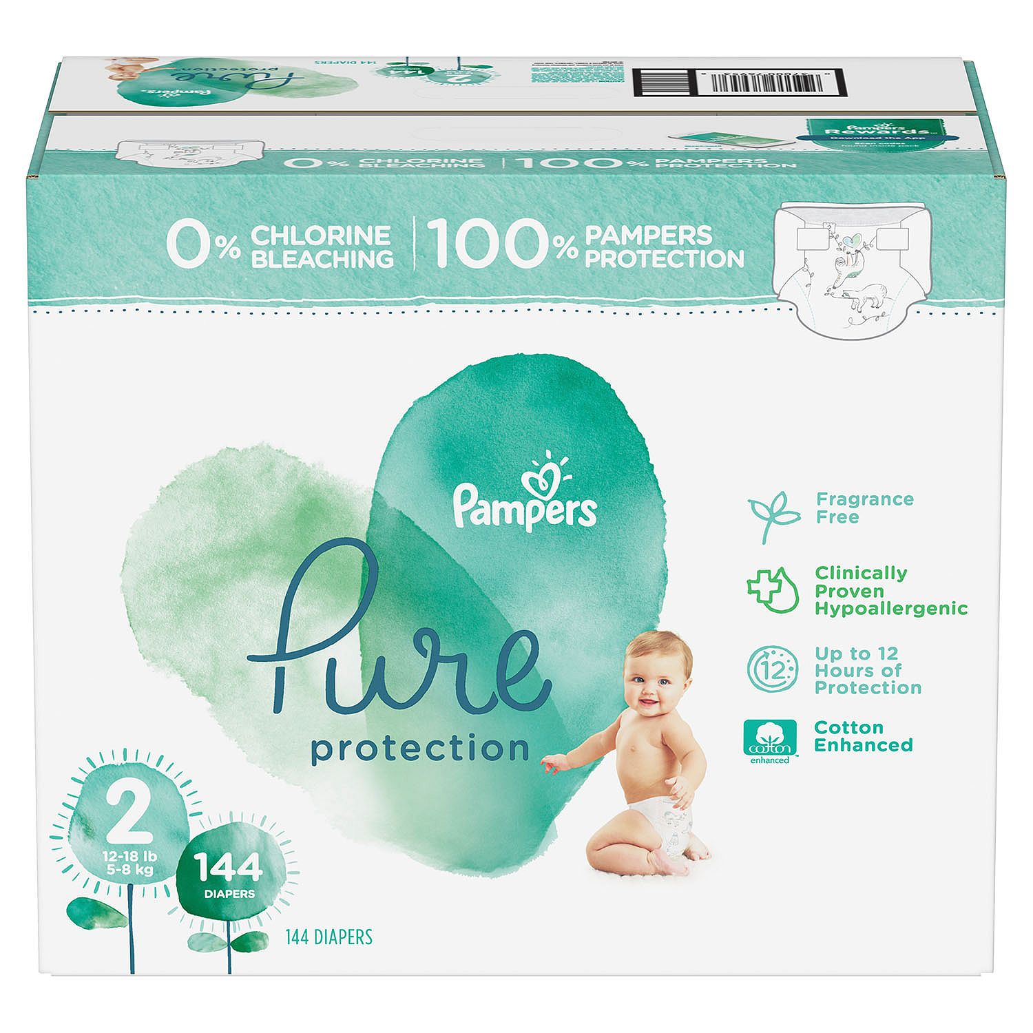 [100 Clinically proven hypoallergenic] 'Pampers' Pure Protection
