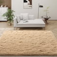 thumbnail image 4 of Janvonne Fluffy Area Rugs for Living Room,Bedroom,Dorms,5x7ft Soft Shaggy Sofa-side Carpet, Home Decor Aesthetic,Camel, 4 of 8