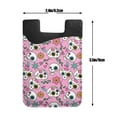 thumbnail image 6 of YFYANG Universal Adhesive Cell Phone Card Holder, Pink Cute Skull Pattern Leather Cell Phone Wallet Sticker, 6 of 6