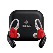 Jrumz XP02 True Wireless Bluetooth Earbuds with Mic, Charging Case, Red
