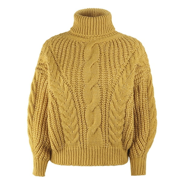 High neck cable knit jumper hot sale