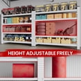 thumbnail image 5 of AUHUP 4-Tier Garage Storage Shelves 3000LBS Heavy Duty Metal Shelving 48" W Shelving Unit for Warehouse,Basement Industrial,Home Utility Rack Shelf,48"W x 24"D x 70"H, White, 5 of 10