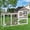 Brown, variant on MEDEHOO Large Rabbit Hutch Outdoor 2-Level Wooden Chicken Coop Indoor Weatherproof Bunny Cage Guinea Pig House with Waterproof Roof, Leak-Proof Pull Out Tray, Lockable Door for Small Animals (Grey)