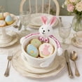 thumbnail image 3 of Easter Bunny Woven Storage Basket, Handwoven Durable Decorative Candy Cookie Chocolate Bowl, Festive Multi-Use Easter Egg Storage Container for Home Tabletop Easter Party Holiday Decor, C, 3 of 7