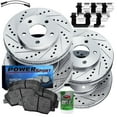 thumbnail image 1 of Power Sport Front Rear Brakes and Rotors Kit |Front Rear Brake Pads| Brake Rotors and Pads|Ceramic Brake Pads and Rotors|Hardware Kit and Sensor Wire BLCC.11002.52, 1 of 6