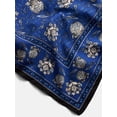 thumbnail image 3 of Scenario Women's Printed Square Scarf, Deep Indigo, 3 of 5