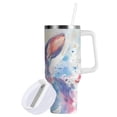 thumbnail image 2 of 30 oz Stainless Steel Tumbler Vacuum Insulated Leak Proof Stainless Steel Coffee Cup Water Bottles Beautiful Watercolor Rabbit, 2 of 9