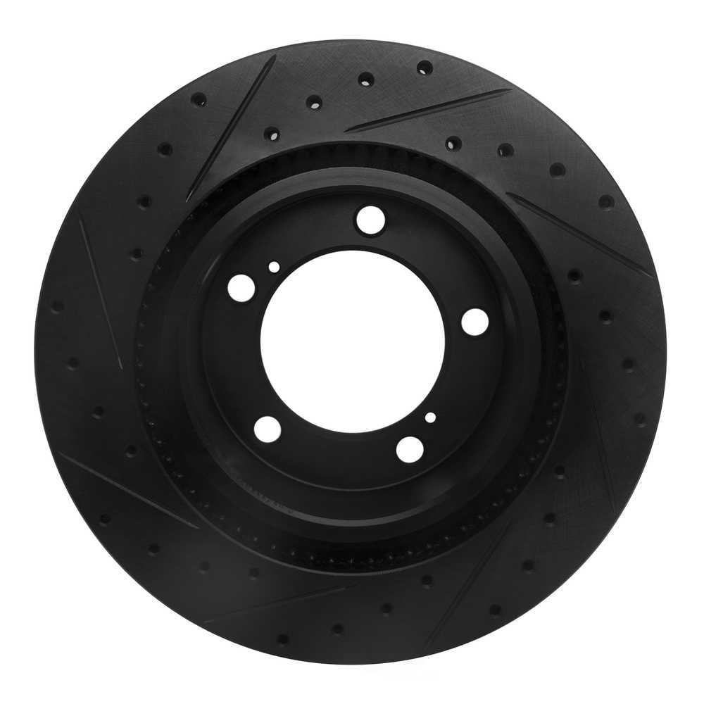 Dynamic Friction Company 633-76140R DFC Brake Rotor - Drilled And Slotted - Black