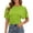 c-187Light Green998, variant on CUSTG Women Elegant Batwing Sleeve Solid Color Round Neck T-Shirt For Casual Everyday Wear Trendy Female Summer Tops