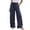 Navy, variant on Tqcoqu High Waist Linen Pants for Women Wide Leg Palazzo Pants with Pockets Casual Drawstring Elastic Waist Trousers,Navy,Women's S-XXXL