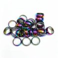 thumbnail image 2 of HOOUN 20pcs 10mm Natural Rainbow Hematite Ring - Anxiety Balance Circulation, 2 of 3