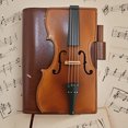 thumbnail image 4 of Carnet en Faux Cuir Violon Vintage Journal Rétro avec Design de Note Musicale Cadeau Musical pour Musiciens Collectionneurs, 4 of 7