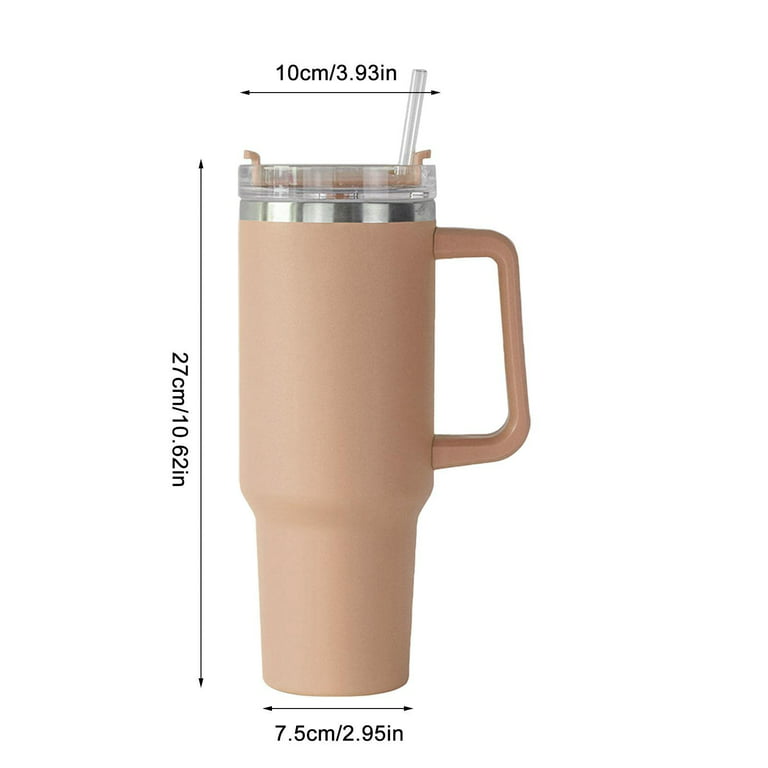 Stainless Steel Water Bottle, Stanleys Cup with Straw and Handle, Tumbler  with Handle